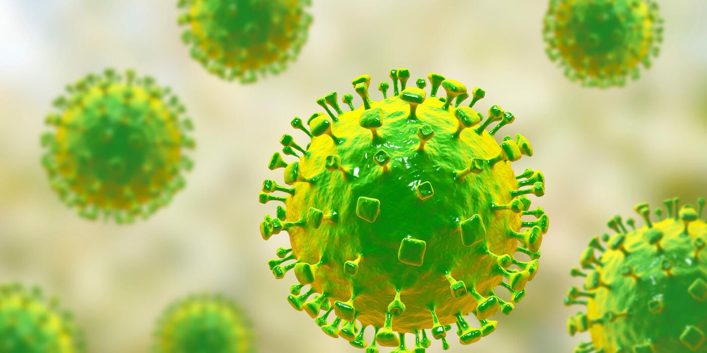 Illustration of Nipah virus cells